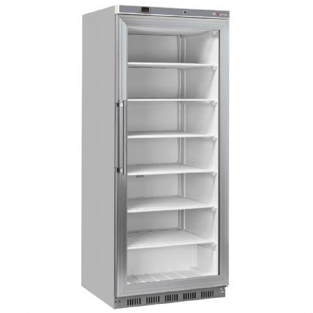 Armoire congélateur professionnelle à porte vitrée grise, 600 litres - Diverso By Diamond - WR-NG61-XV