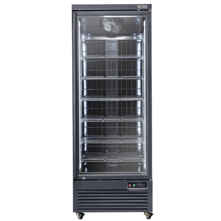Vitrine murale Négative de Supermarché 560 litres noire 1 porte - Diverso By Diamond - WR-NV56-1B