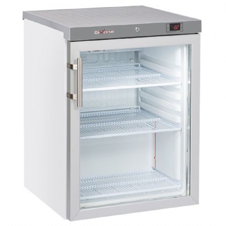 Armoire réfrigérée professionnelle blanche porte vitrée positive 200 litres - Diverso By Diamond - WR-PG21-LG