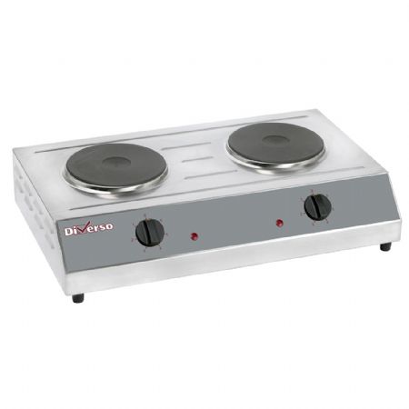 Réchaud professionnel Monophasé 2 feux 3 kW - Diverso By Diamond - WR-RTD/2E