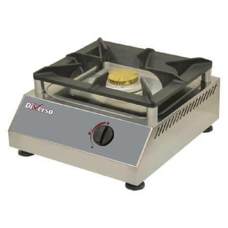 Réchaud de table gaz professionnel à poser 1 feu vif 5 kW - Diverso By Diamond - WR-RTS/1G
