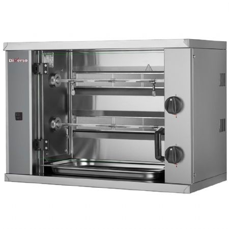 Rôtissoire professionnelle gaz 2 broches pour 6 poulets - Diverso By Diamond - WR-RVGS-G2 Rôtissoire professionnelle gaz 2 broches pour 6 poulets - Diverso By Diamond - WR-RVGS-G2