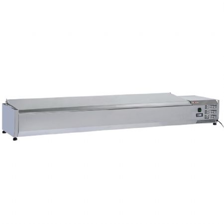 Saladette à Poser Structure réfrigérée 9 bacs GN 1/3 avec couvercle inox - Diverso By Diamond - WR-SY20-C6