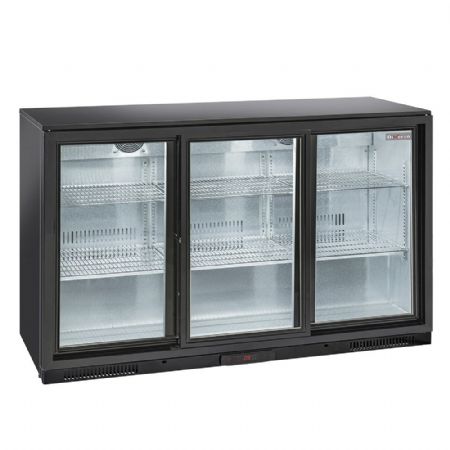 Arrière Bar ventilé 3 portes vitrées coulissantes, capacité 312 bouteilles - Diverso By Diamond - WR-TAB3-S3