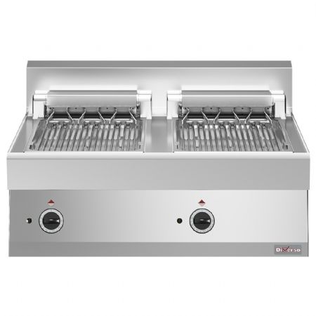Barbecue Pierre de Lave électrique sur coffre 800x700x280 mm - Diverso By Diamond - WR-VEX2-81
