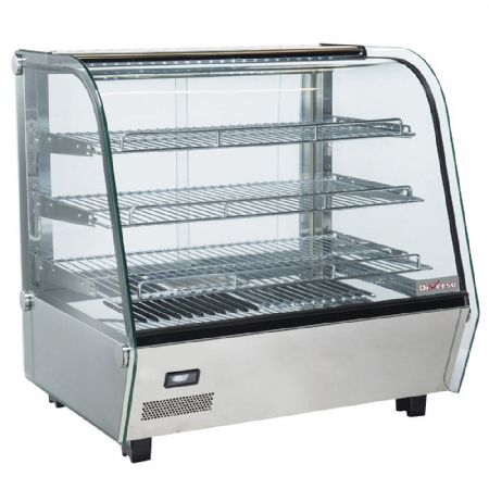 Vitrine chauffante professionnelle bombée EN 400x600 monophasé - Diverso By Diamond - WR-VH12-P2