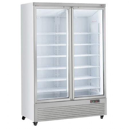 Armoire réfrigérée 2 portes vitrées 1085 L blanche - Diverso By Diamond - WR-VP99-2W