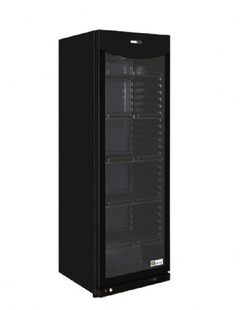 Armoire réfrigérée positive 1 porte vitrée noire +1 / +10°C - 382L Armoire réfrigérée positive 1 porte vitrée noire +1 / +10°C - 382L