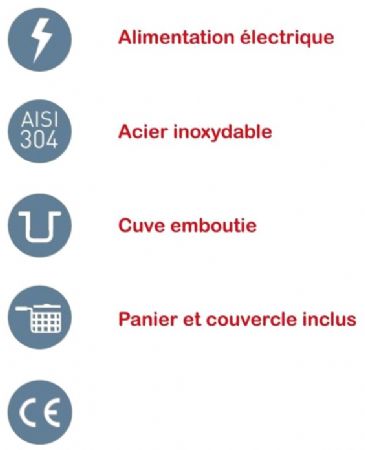 Friteuse haut rendement double cuve avec thermostat mécanique sur armoire 12kW - 2x11L