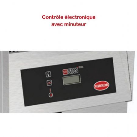 Friteuse cuisine pro profondeur 750 Triphasé 1 cuve double 2x11 L 22 kW - Mirror - XMART-RC222
