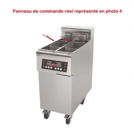 Friteuse cuisine pro profondeur 750 Triphasé 1 cuve double 2x11 L 22 kW - Mirror - XMART-RC222 Friteuse cuisine pro profondeur 750 Triphasé 1 cuve double 2x11 L 22 kW - Mirror - XMART-RC222
