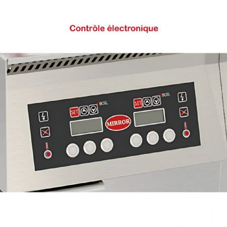 Friteuse cuisine pro profondeur 750 Triphasé 1 cuve 22 L 22 kW - Mirror - XMART-RCP3T122