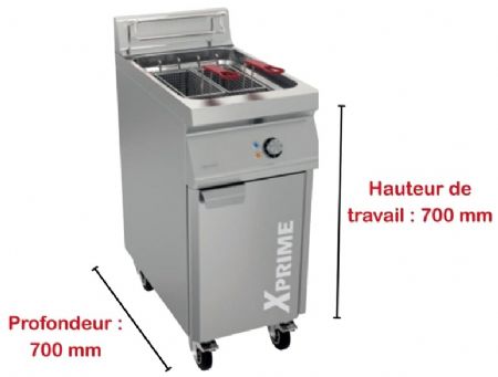 Friteuse haut rendement avec thermostat electronique sur armoire 13,5kW - 14L