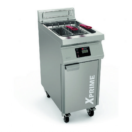 Friteuse haut rendement avec thermostat electronique et pompe auto sur armoire 13,5kW - 14L