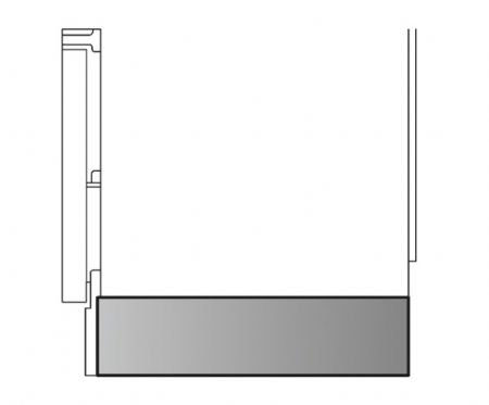 Parois infrieures en acier inoxydable pour installation libre