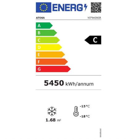 Armoire compacte négative à 3 vantaux vitrés plage de froid -18/-22°C