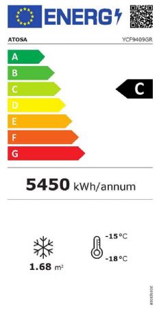 Armoire réfrigérée négative compacte vitrée 3 portes 1390 L - Atosa - YCF9409GR
