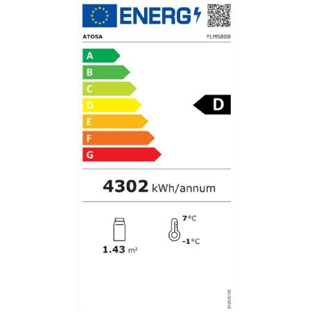 Vitrine acier inox avec côtés vitrés et portes coulissantes 580L