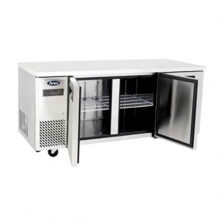 Table compacte négative 3 portes inox 470L groupe à gauche