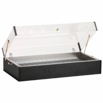 Espositeur glacire de comptoir noir avec 8 cartouches eutectiques