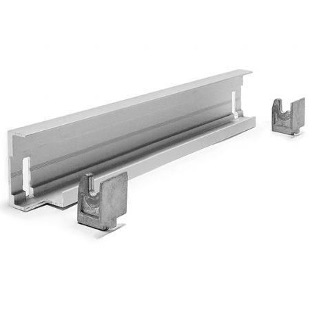 Rail d'assemblage angulaire pour rayonnage en aluminium - profondeur 470 mm