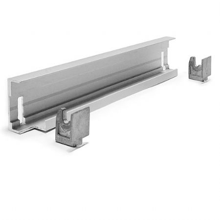 Rail d'assemblage angulaire pour rayonnage en aluminium - profondeur 370 mm