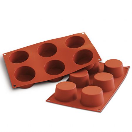 Bote  ptisserie en silicone GN 1/3 - 6 muffins de diametre 68 mm