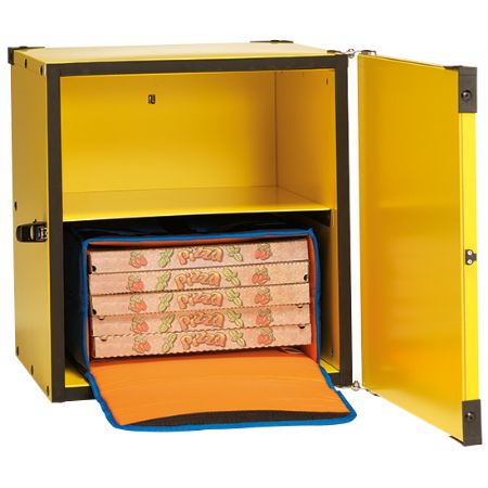 box isol rigide pour transport pizza - capacit 2 sacs ou 8 botes