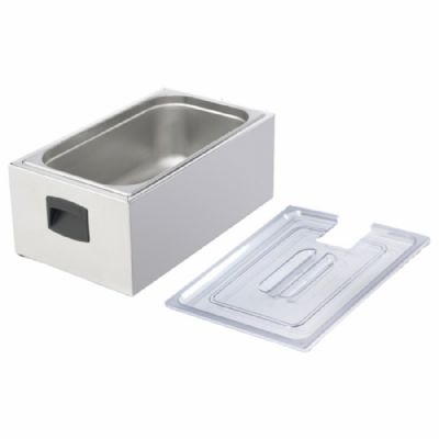 Cuve inox GN 1/1 avec couvercle capacité 22 L Cuve inox GN 1/1 avec couvercle capacité 22 L