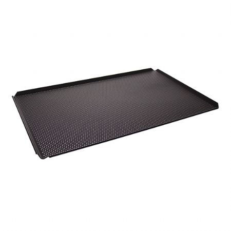Plaque en aluminium, 600x400 mm- 4 cts 45, double revt. thermoplastique anti-adhsif, perfor