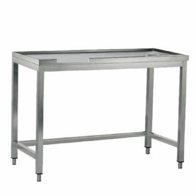 Table de triage droite avec ouverture pour machines sortie gauche 800 x 1800 x 870 mm Table de triage droite avec ouverture pour machines sortie gauche 800 x 1800 x 870 mm