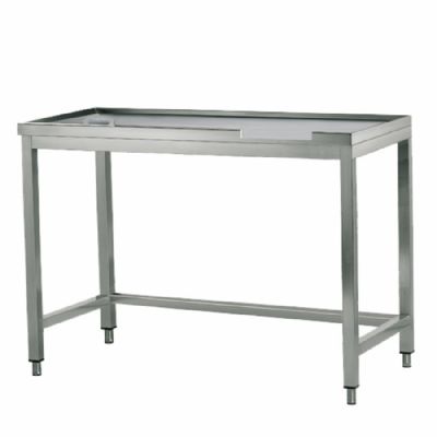 Table de triage côté gauche avec ouverture pour machines sortie droite 800 x 2000 x 870 mm Table de triage côté gauche avec ouverture pour machines sortie droite 800 x 2000 x 870 mm