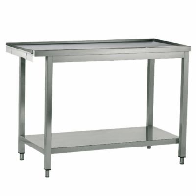 Table dentre ou de sortie inox pour lave-vaisselle  capot avec l=700 mm