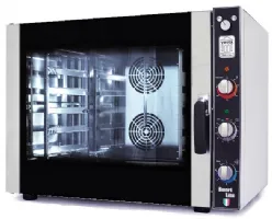 Four mixte professionnel électrique triphasé 6 niveaux GN 1/1 commandes manuelles - Vesta - 0L0611M_ADV