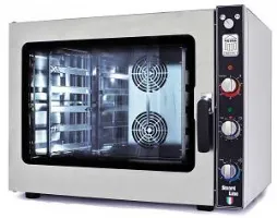 Four mixte professionnel électrique triphasé 6 niveaux GN 1/1 commandes manuelles - Vesta - 0L0611M