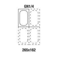 Photo 2 - Bac inox gastronorm 1/4 h40 mm - diamond - 1/4-40 - Diamond - 1/4-40