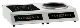 Photo 6 - Combinaison plaque/wok induction ikiw 70 2 feux indépendants 3500 w monophasé - bartscher - 105800 - Bartscher - 105800