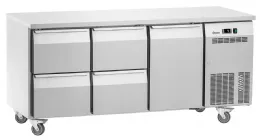 Photo 2 - Table réfrigérée professionnelle positive avec 1 porte à battant et 4 tiroirs 1/1 gn - bartscher - 110898 - Bartscher - 110898