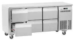 Table réfrigérée professionnelle positive avec dosseret et 6 tiroirs GN - Bartscher - 110899 Table réfrigérée professionnelle positive avec dosseret et 6 tiroirs GN - Bartscher - 110899