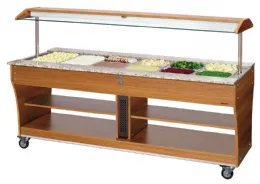 Buffet Maintien Chaud Chariot 6x1/1GN, plan de travail en granit, 2150x880x1370 mm - Bartscher - 125624 Buffet Maintien Chaud Chariot 6x1/1GN, plan de travail en granit, 2150x880x1370 mm - Bartscher - 125624