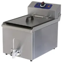 Friteuse à poser petite capacité électrique de table robinet de vidange, capacité 10 l triphasé - virtus - 1270g - Virtus group - 1270G