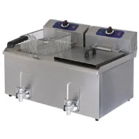Friteuse a poser petite capacité électrique de table avec robinet de vidange, capacité de l'huile 10 litres triphasé - virtus - 1276g - Virtus group - 1276G