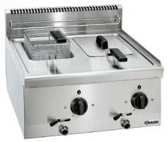 Friteuse 600, B600, 2x6L Gaz Encastrable 2 cuves de 6 L 6,6 kW - Bartscher - 131413 Friteuse 600, B600, 2x6L Gaz Encastrable 2 cuves de 6 L 6,6 kW - Bartscher - 131413