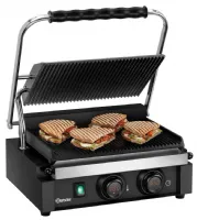 Grill panini professionnel à poser, simple, en fonte émaillée de 340x220 mm - Bartscher - 150127