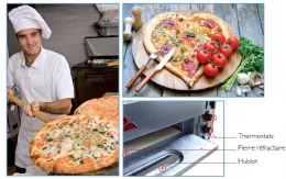 Photo 3 - Four à pizzas professionnel électrique triphasé 1 chambre 4 pizzas ø 240 mm - sofraca - 18514 - Sofraca - 18514