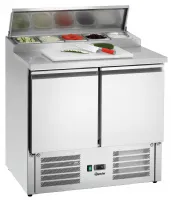 Saladette réfrigérée Table de préparation 900T2 2 portes 260 litres 0-10 °C - Bartscher - 200359 - BARTSCHER - 200359 Saladette réfrigérée Table de préparation 900T2 2 portes 260 litres 0-10 °C - Bartscher - 200359 - BARTSCHER - 200359