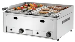 Barbecue Pierre de Lave Grill gaz 70, L660, AT alimentation gaz et dimensions 660x570x282 mm - Bartscher - 2006601