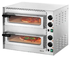 Petits four à pizza pro Mini Plus 2 avec 2 chambres vitrées pour 2 pizzas de 30 cm - Bartscher - 203535 Petits four à pizza pro Mini Plus 2 avec 2 chambres vitrées pour 2 pizzas de 30 cm - Bartscher - 203535