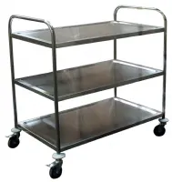 Desserte démontable inox 201 3 niveaux 845x525x940 mm, 4 roues pivotantes dont 2 à freins - l2g - 213-4000 Desserte démontable inox 201 3 niveaux 845x525x940 mm, 4 roues pivotantes dont 2 à freins - l2g - 213-4000