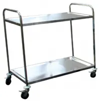 Desserte démontable inox 201 2 niveaux 860x540x940 mm, 4 roues pivotantes dont 2 à freins - l2g - 213-4001 Desserte démontable inox 201 2 niveaux 860x540x940 mm, 4 roues pivotantes dont 2 à freins - l2g - 213-4001